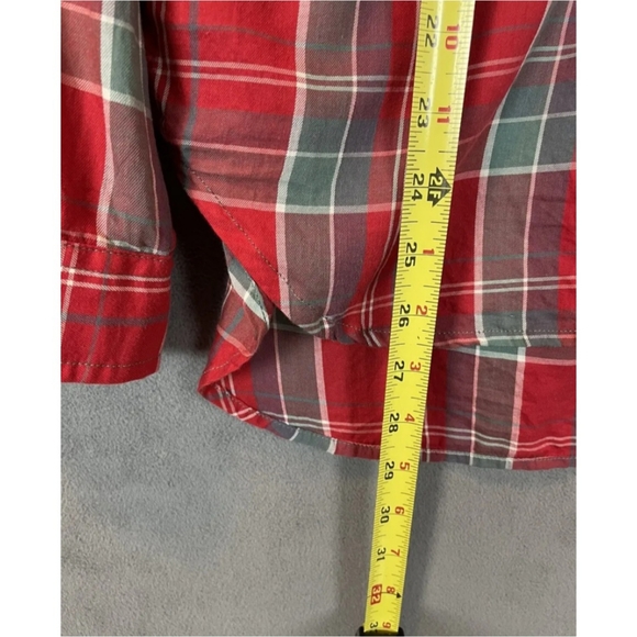 Ralph Lauren Denim & Supply RL Boyfriend Flannel Red Plaid Button Shirt Size XS - Picture 4 of 7